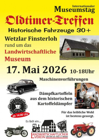 Oldtimer Treffen rund um das Landwirtschaftl. Museum in Wetzlar Finsterloh PLZ 35578