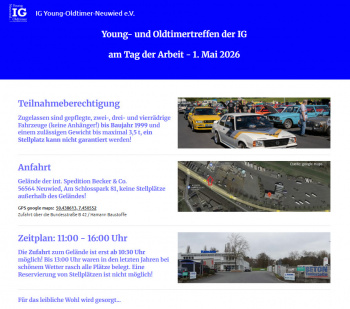 Young- und Oldtimertreffen der IG Young-Oldtimer Neuwied PLZ 56564